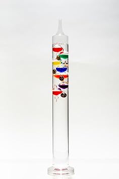 Glassic Gifts Galileo Thermometer 17" Tall