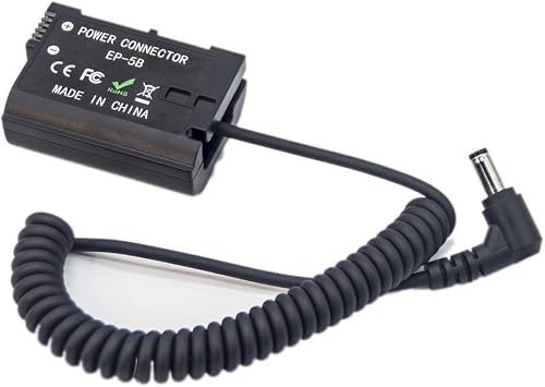 Fotga Decoded Dummy Battery EN-EL15 EN-EL15a EN-EL15c EP-5B DC Coupler for Nikon D610 D810 D750 D810A D7200 D500 D7500 D780 D850 D800/D800E Z5 Z6 Z7 II DSLR Cameras DP500III V Mount JTZ C5 LE