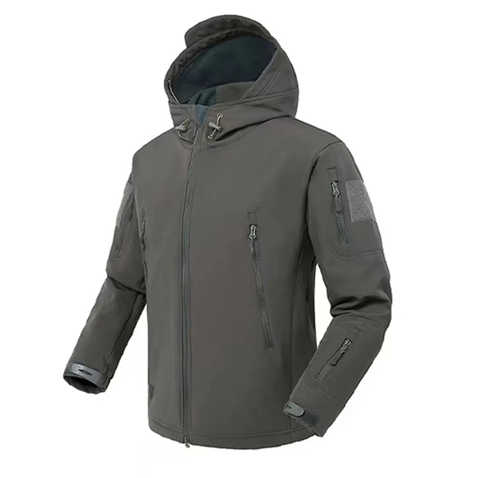 Chaquetas impermeables de forro polar SoftShell for hombre, abrigos con capucha for pesca, senderismo, acampada, escalada y esquí, otoño e invierno Para Hombre