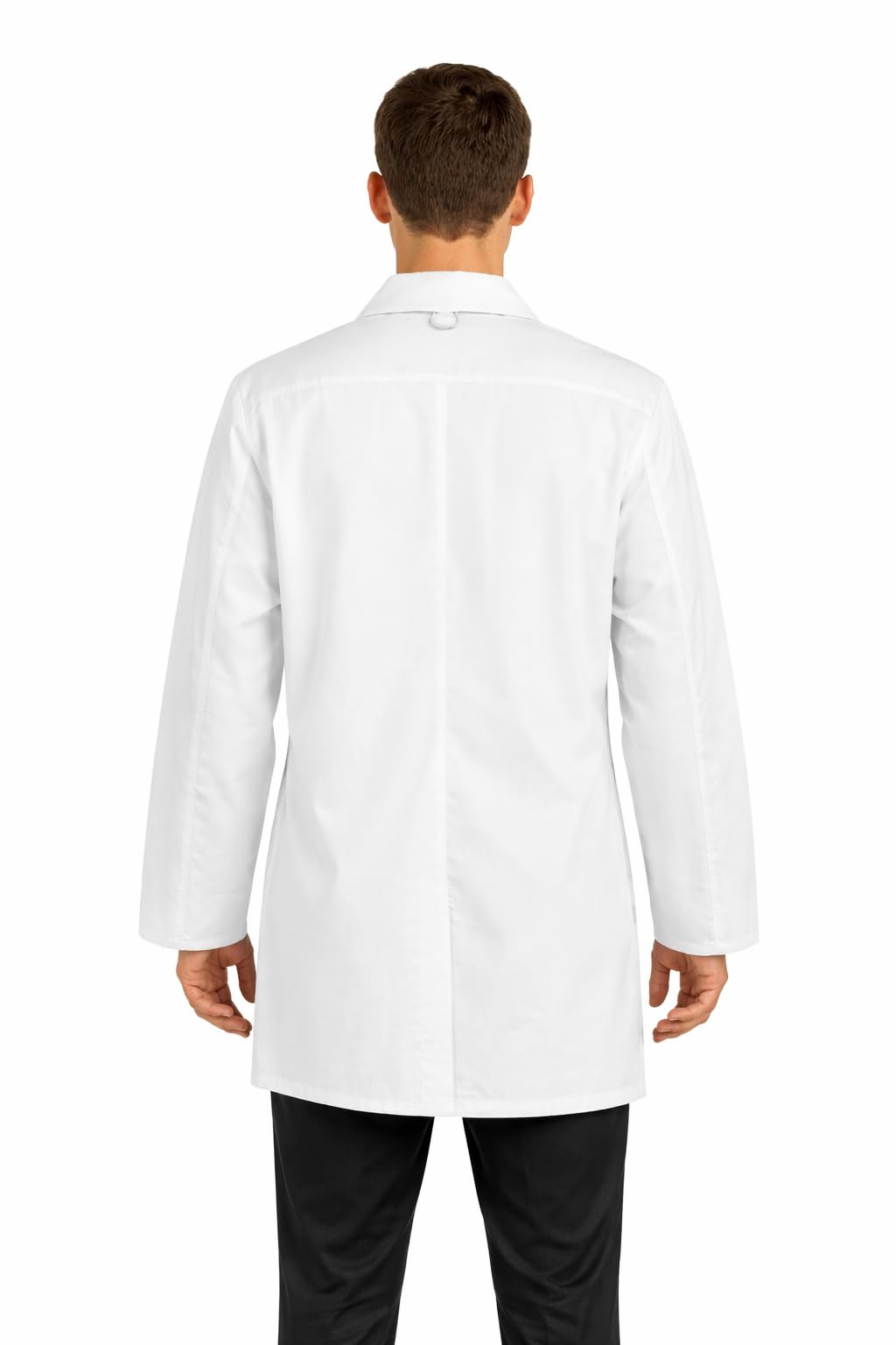 B-well LEONARDO Bata de laboratorio para hombre – Bata médica transpirable con elástico, bolsillos y correa