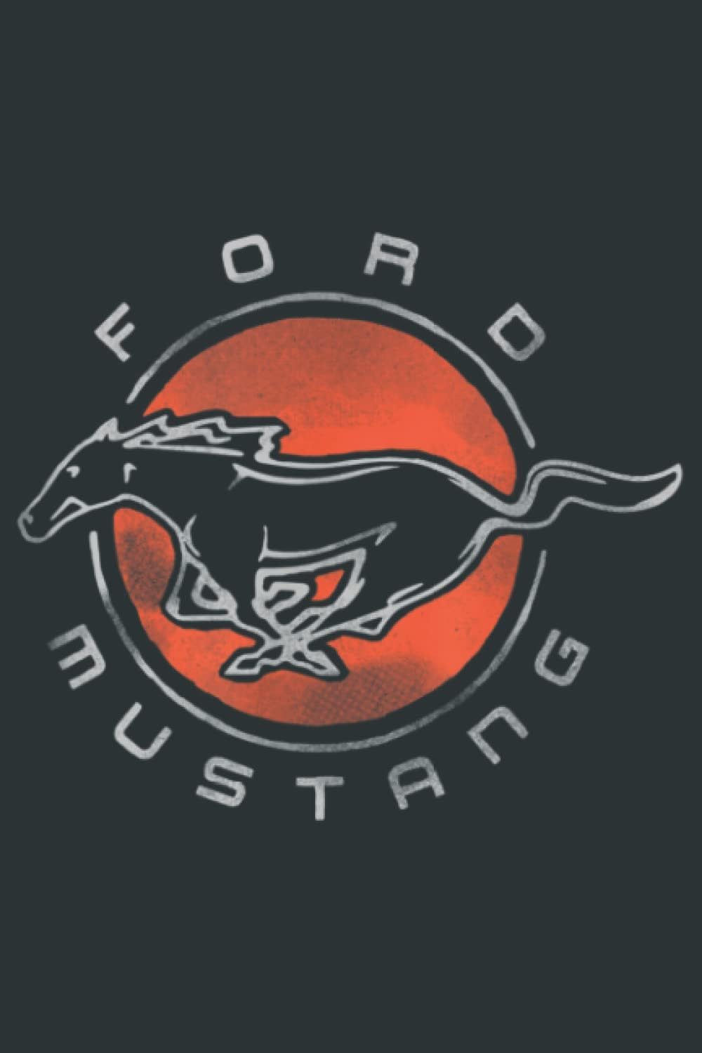 Ford Mustang Circle Logo: Lined Journal Mint Notebook 6x9 Inch 120 Pages