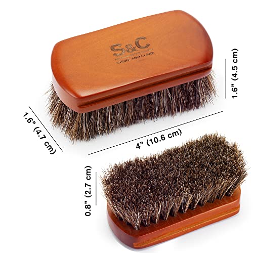 Brosse en crin de cheval de qualité supérieure Stone and Clark en bois noble - 5