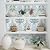 LXCREAT Blue Floral Wallpaper Peel and Stick Vintage Tulip Contact Paper Boho Wall Paper Flower Textured Removable Vinyl Self Adhesive Waterproof for Bedroom Renter Friendly Decor 17.5 in X 393.7in