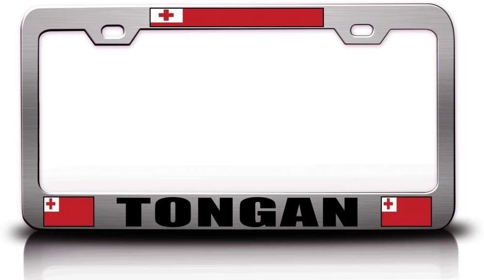 Tongan Country with Flag Metal Car SUV Truck License Plate Frame Ch g3