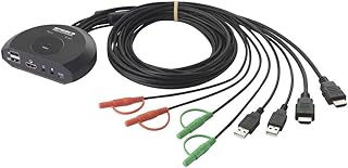 SpeaKa Professional SP-KVM-210 2 Port KVM-Umschalter HDMI Tastatur 4096 x 2160 Pixel