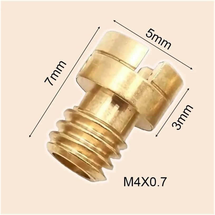 20p M4 Main Jet 4mm for GY6 50cc 139QMB Scooter Motorcycle Mik Kei Carburetor CVK24~26 PZ19 Round Head injectors Nozzle parts(30-68)