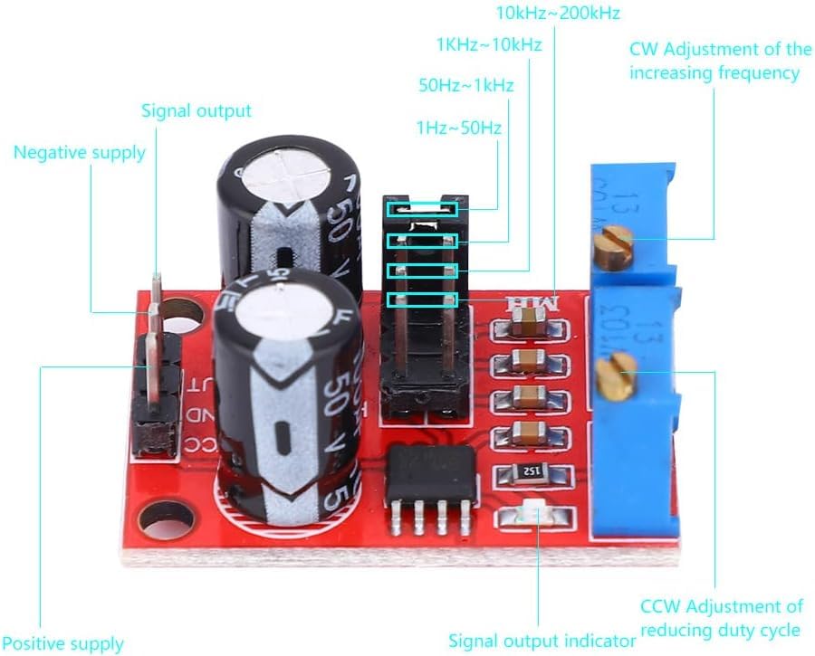 Pulse Frequency Duty Cycle Adjustable Module 5-Pack Square Wave Signal Generator with Digital Display Precise PWM Control for UNO Rduino DIY Electronics Projects - Image 7 thumbnail