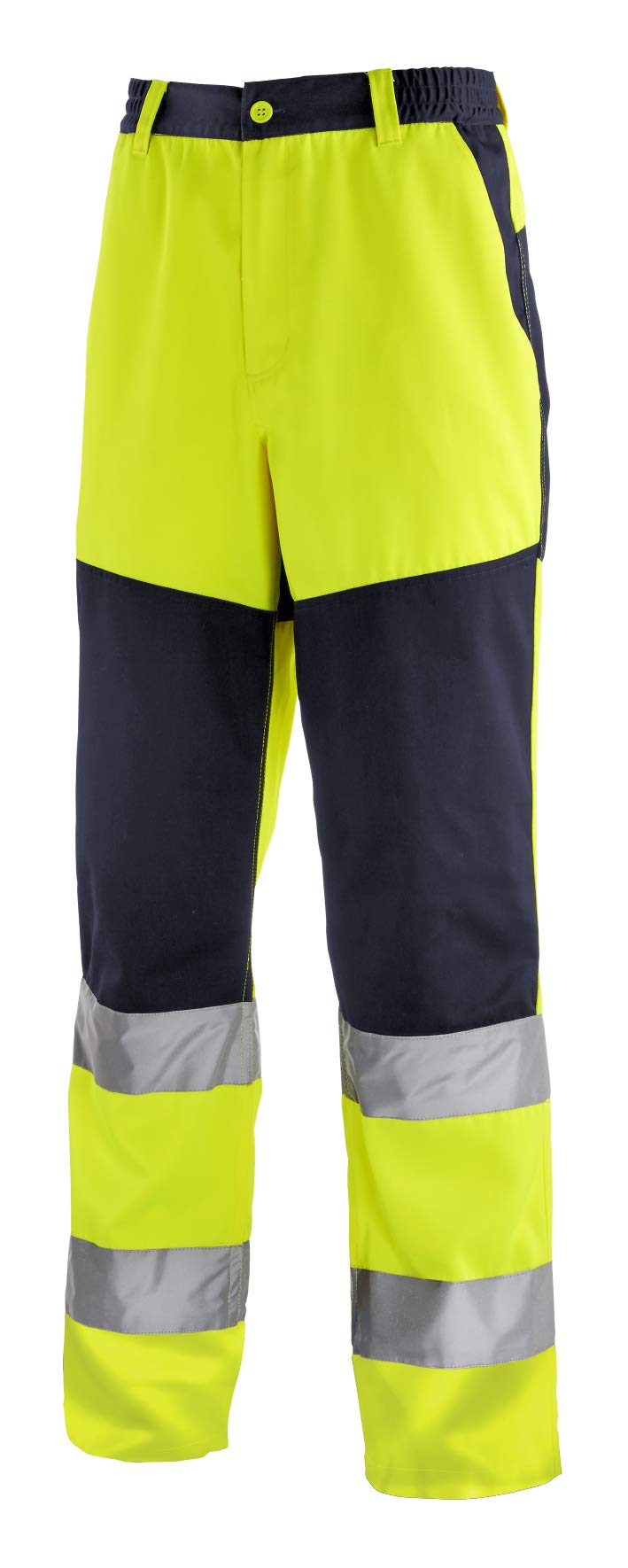 teXXor 4356-54 Rochester Pantalon haute visibilité, Jaune/bleu Marine, Taille 54