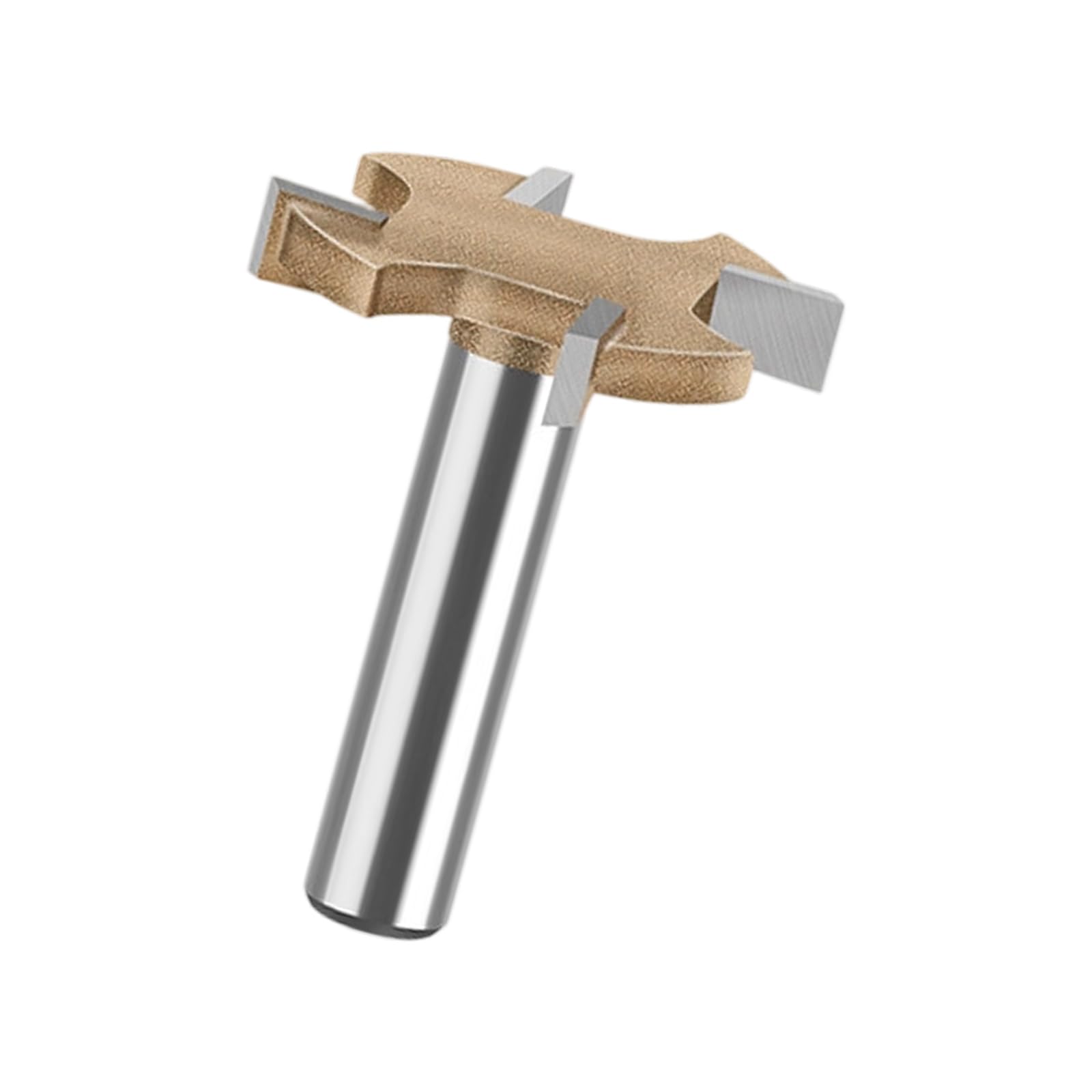 Newft 8X3 8Mm Steel T Type Grooving Cutter 4 Flute High Accuracy For Engraving And Joineries Work Multiple Flute Woodworking Tool