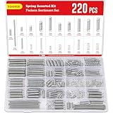 YOOPIN 220 Stück Federn Sortiment Set, 20 Größen Druckfedern und Zugfedern Set, Kohlenstoffstahlfedern Spannfeder für Haus Reparaturen und DIY