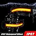 KEEGTBOX Smoked Lens Sequential Amber LED Side Mirror Marker Lights Compatible with Jeep Renegade SUV 2015-2022 Towing Mirror Turn Signal Indicator Lamp Assembly (Rear Side mirror light)