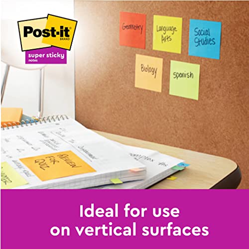 Post-it Super Sticky Notes, 540 Sheets, Pack of 6 Pads, 76 mm x 76 mm, Holds Strong to Many Surfaces, Pink - Image 4