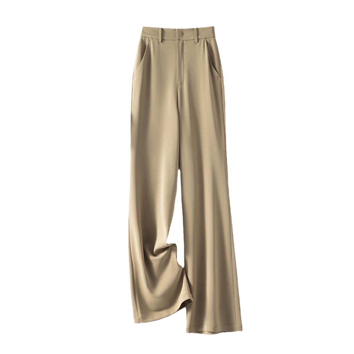 Womens Fashion High Waist Straight Leg Work Office Trousers Pants