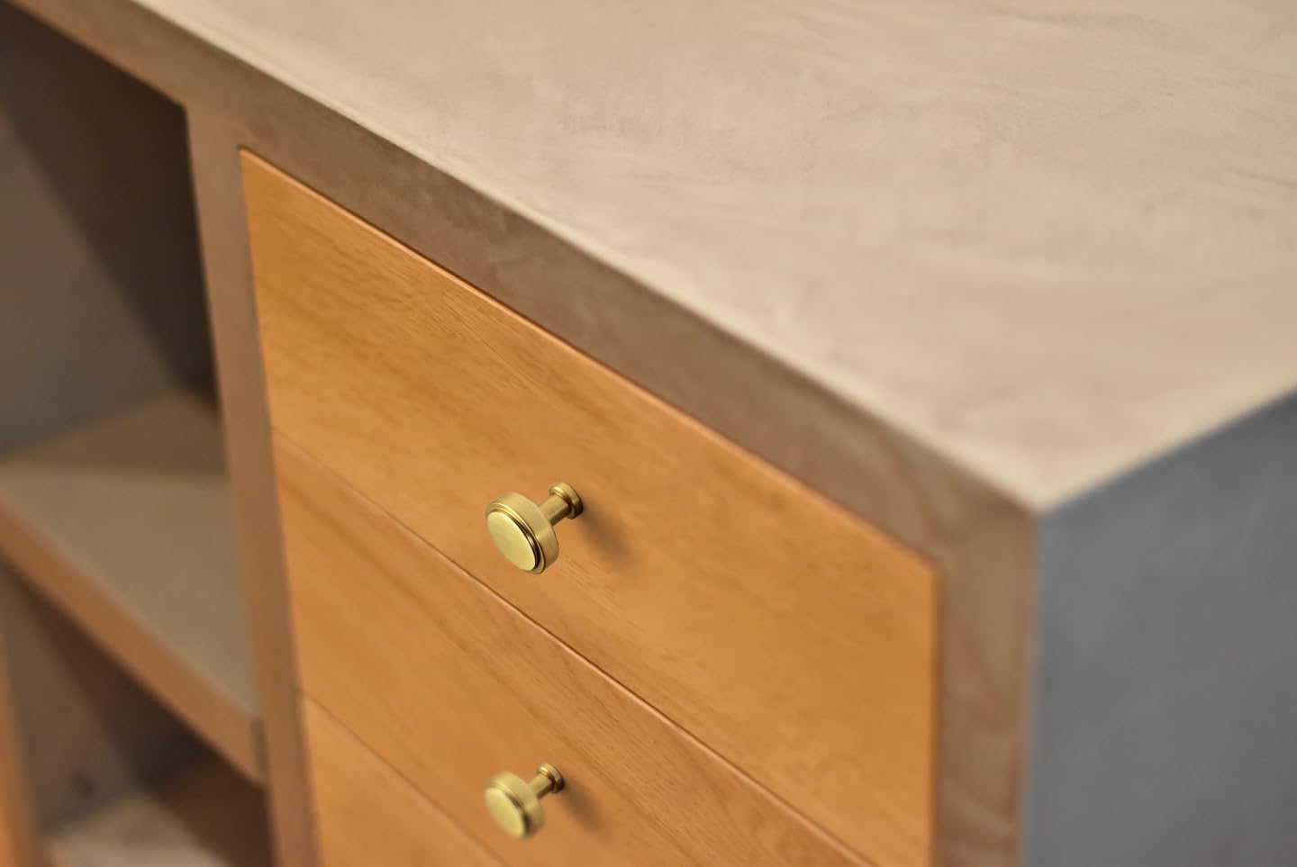 Goo-Ki Brushed Gold Cabinet Drawer Knobs Zinc Alloy Kitchen Hardware 6 Pack - Modern Single Hole Bar Pull Handles for Cupboard Wardrobe,2503LSJ-Knob