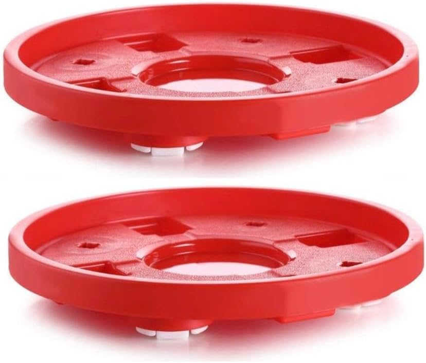 RUDRA INDUSTRIES Strong Plastic Cylinder Trolly,Cylinder Movable Stand with Smooth Wheels,Multipurpose Stand Flower Pot Stand,Water DISPENCER Stand (1PCS) (RED Cylinder Trolly)