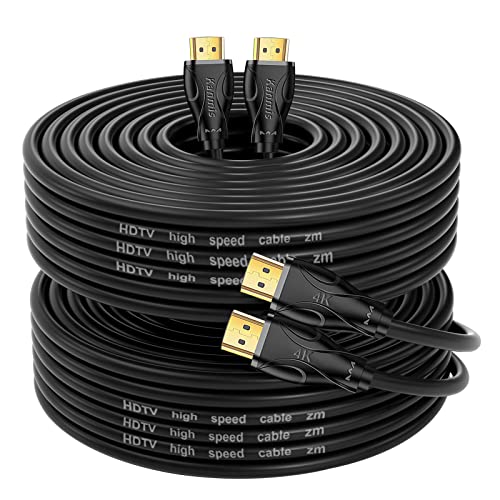 Image of 50FT Long HDMI Cables 4K60Hz, High Speed 4K HDMI Cord with Gold Plated Connectors, Compatible with PlayStation Arc PS3 PS4 PC HDTV(2pcs)
