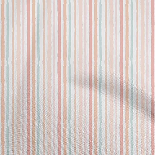 oneOone Cotton Flex Peach Fabric Abstracts Quilting Supplies Print Sewing Fabric By The Yard 40 Inch Wide