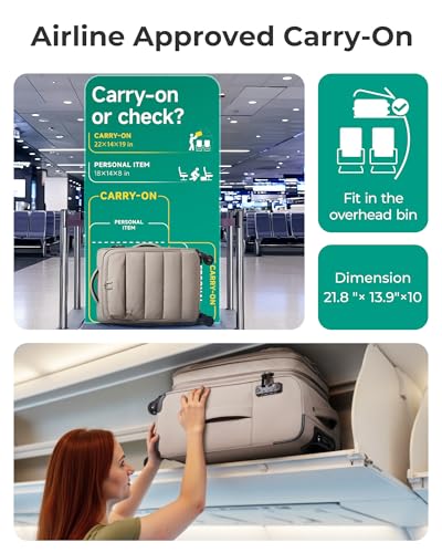 BAGSMART 20-Inch Spinner Luggage