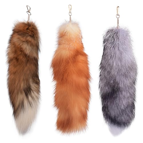 Queue de Renard Therian Longue avec Fermoir Incassable pour Ne Plus Perdre Vos Clés
