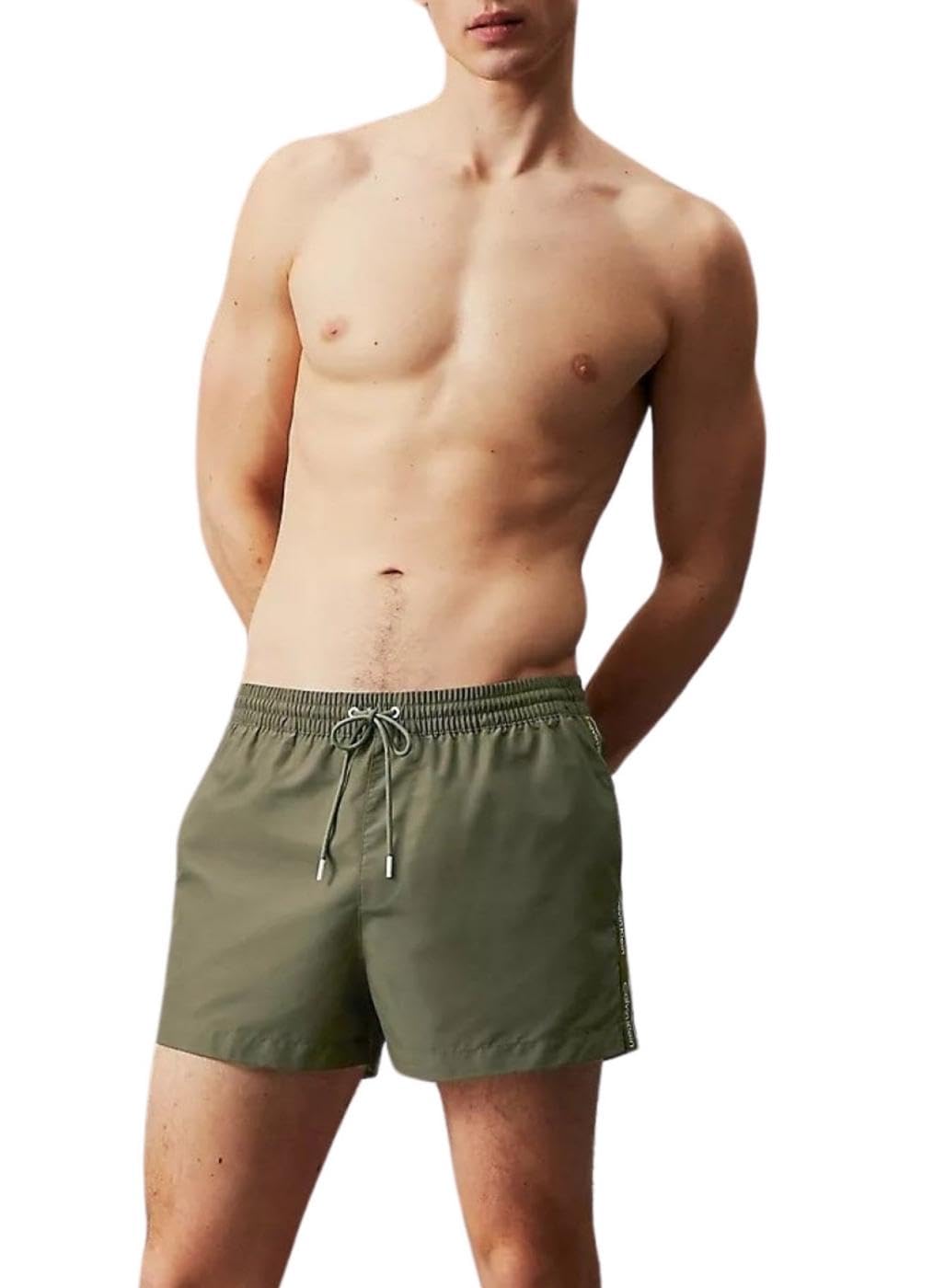 Calvin Klein Men's Medium Drawstring KM0KM00955, Green (Battle Green), XXL