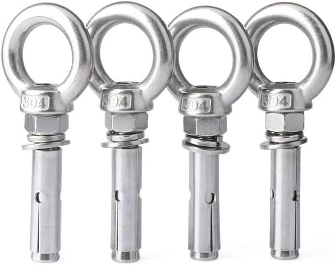 Pernos de tornillo de expansión, tapones de fijación, manguito de perno, pernos de anclaje, tuercas de tornillos, perno de ojo de expansión de hormigón de anclaje de manguito Gancho de artefacto de in