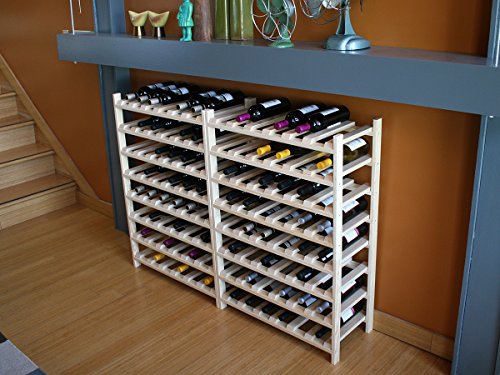 Estantería modular para vino 24 botellas de pino miniatura 6