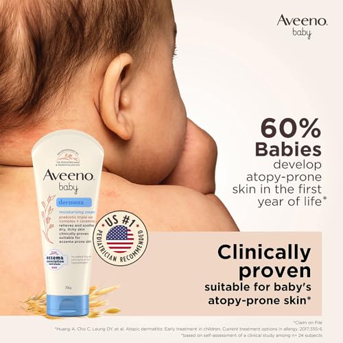 Image of Aveeno Baby Dermexa Moisturising Cream 100G With Triple Oat Complex And Ceramides To Soothe And Relieve Dry, Itchy, Sensitive Skin|Us Pediatrician Recommended|No Added Fragrance, Cortisone Or Dyes