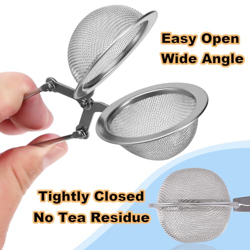 Ecurfu INFUSER03 Tea Strainers For Loose Tea, 4 Pack Tea Infuser With Handle Fine Mesh Tea Ball Filter Tea Diffusers Steeper thumb #2