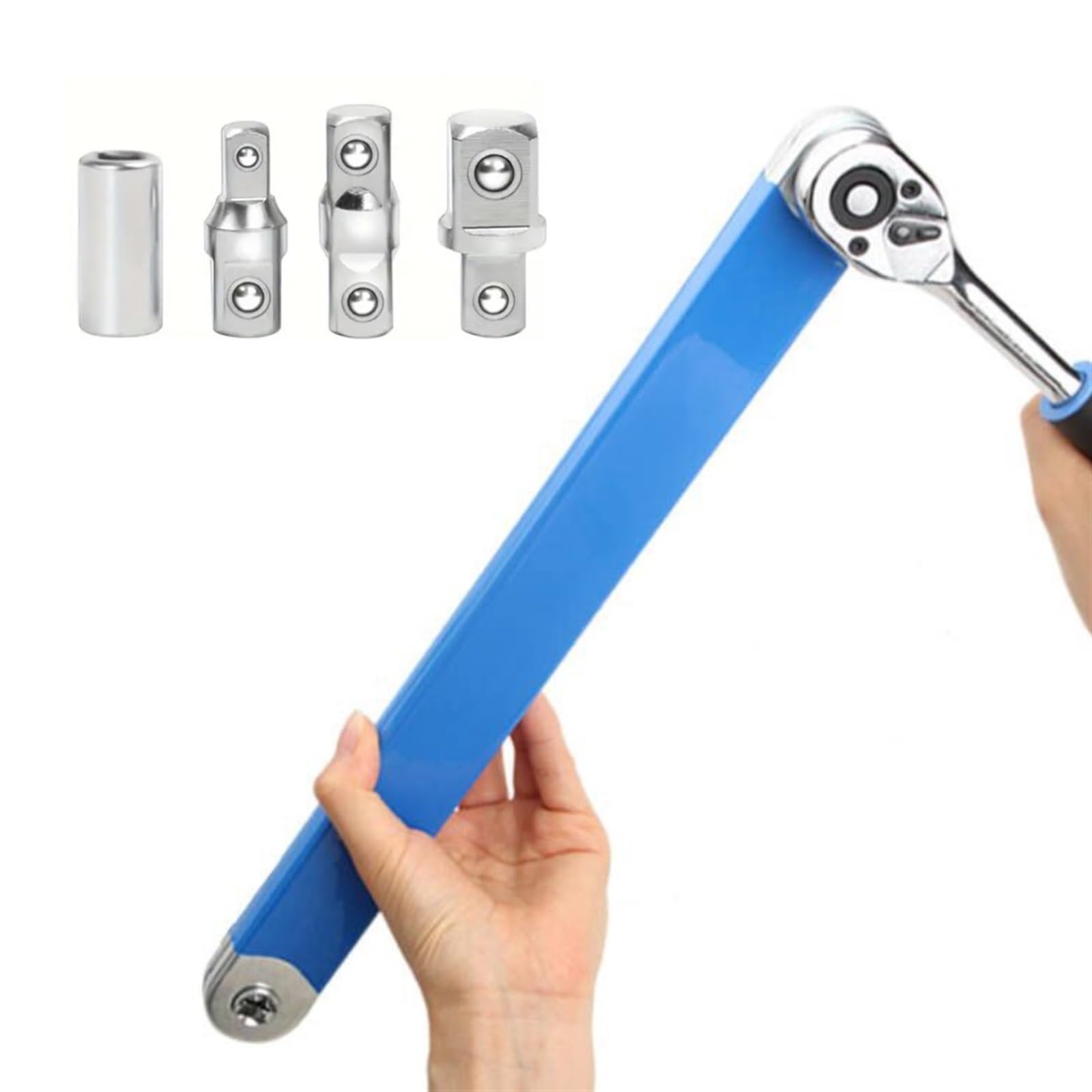 Ualxpao 15In Offset Wrench Offset Extension Ratchet Wrench Long Rotary Key Torque Large Impact Socket Spanner Tight Spaces Automotive Professional Tools For Tight Spaces For Automotive Repair