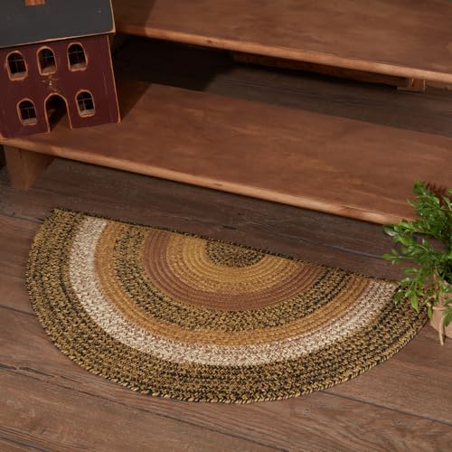Tapete semicircular de yute VHC Brands 16.5x33 in miniatura 1