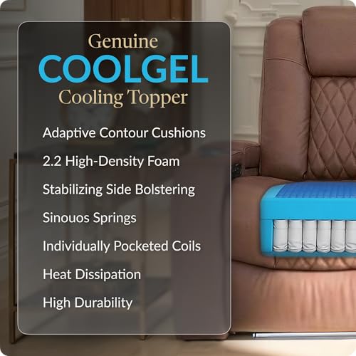 Image of Seatcraft Diamante Home Theater Seating Tobacco Single Recliner | Italian Leather, Wall Hugger, Zero Gravity, Powered Headrest, Power Recline, Zero Gap, USB charging