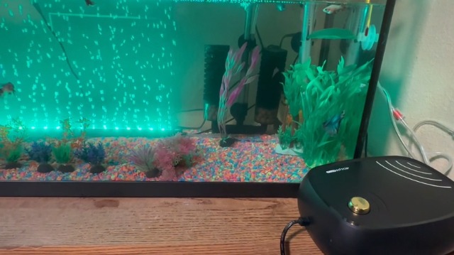 Image of Submersible Aquarium Light,LED Aquarium Air Bubble Light,RGB Color Changing Brightness Adjustable Timing Waterproof Remote Control Fish Tank Light Bar,Aquarium Light Bubbler Wall,11inch