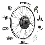 EBIKELING Waterproof Ebike Conversion Kit 48V 1200W 700C Direct Drive (NOT 26') Electric Bike Conversion Kit - Rear Wheel Electric Bicycle Hub Motor Kit (Rear/LCD/Twist)