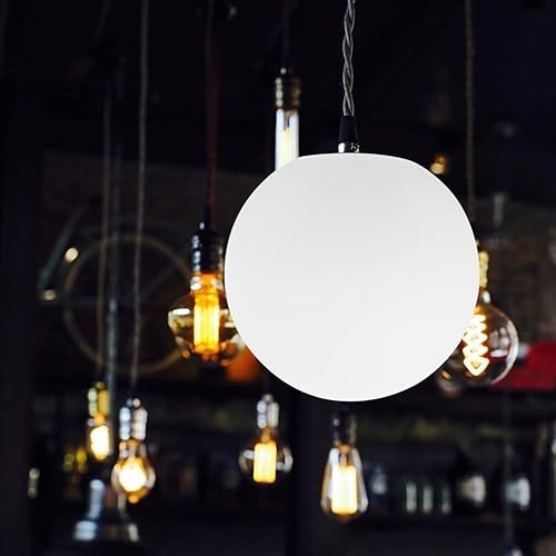 Miniatura 2 de EXCEART pantalla de bola globo lámpara cubierta de la lámpara de reemplazo de la pantalla de la lámpara de reemplazo acrílico blanco globo esfera