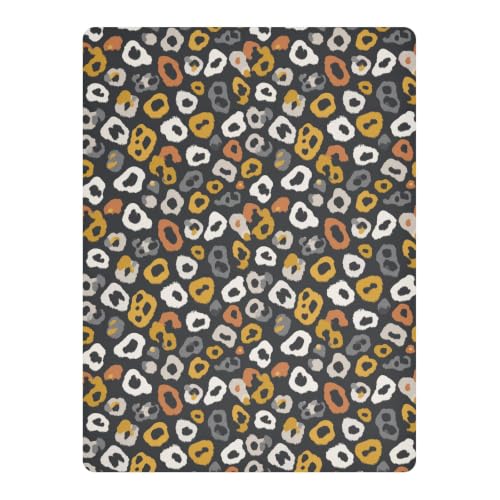 Drap-housse imperméable pour berceau léopard gris et jaune - 3
