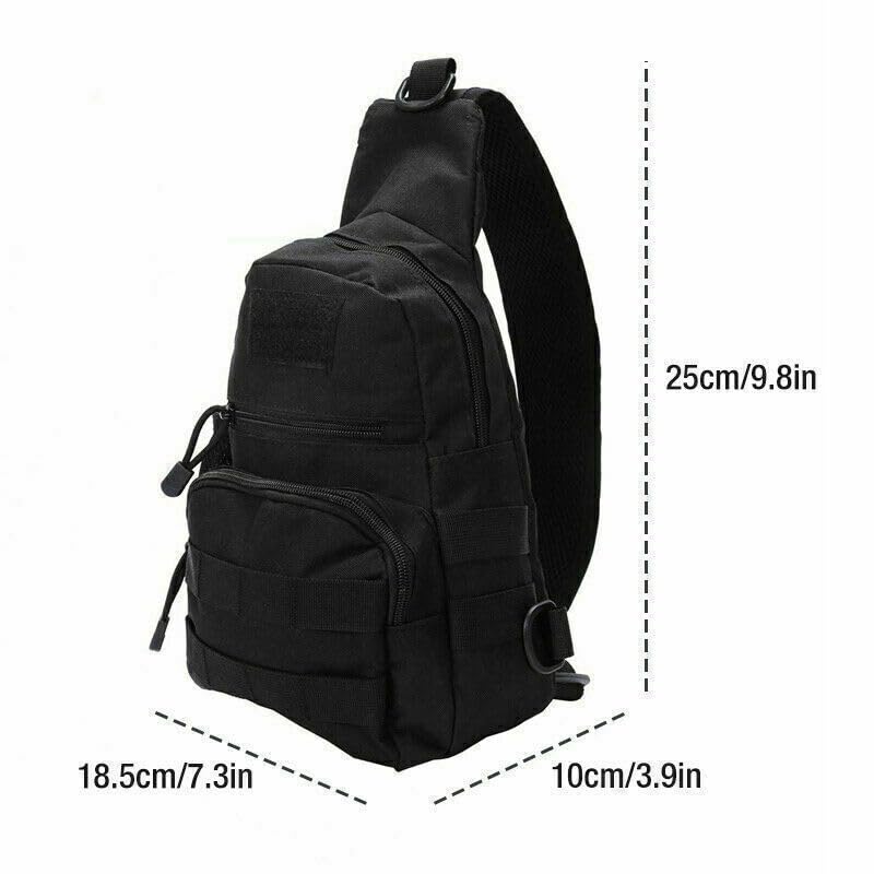 Seven-Flower Mens Sling Backpack Molle Tactical Military Outdoor Travel Shoulder Chest Bag with Water Bottle Holder - Image 4