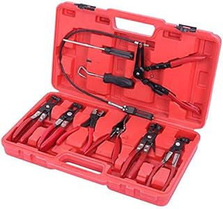 9pcs Wire Long Reach Hose Clamp Pliers Set Fuel Oil Water Hose Auto Tools Set