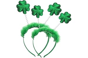 SunnyPro Irish Accessories for Women: Shamrock Green Headband