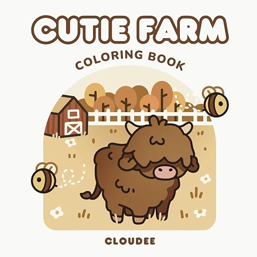 Cutie Farm: Bold &amp; Easy Coloring Book for Adults, Teens and Kids: Simple Designs for Stress Relief and Fun Coloring for All Ages (Easy Peasy Coloring)