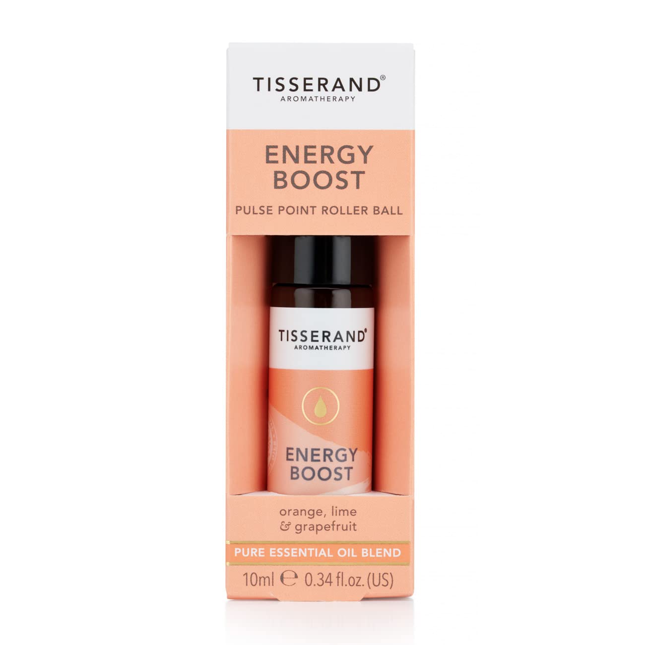 Tisserand Aromatherapy Energy Boost Pulse Point Roller Ball, 10 ml