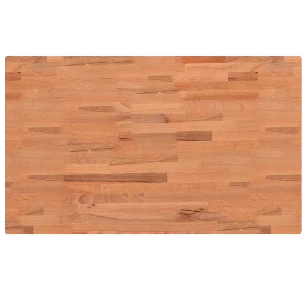 vidaXL Encimera de Baño, Tablero de Lavabo Estante, Encimera de Tocador Armario, Encimera para Casa, Madera Maciza de Haya 100x60x4 cm