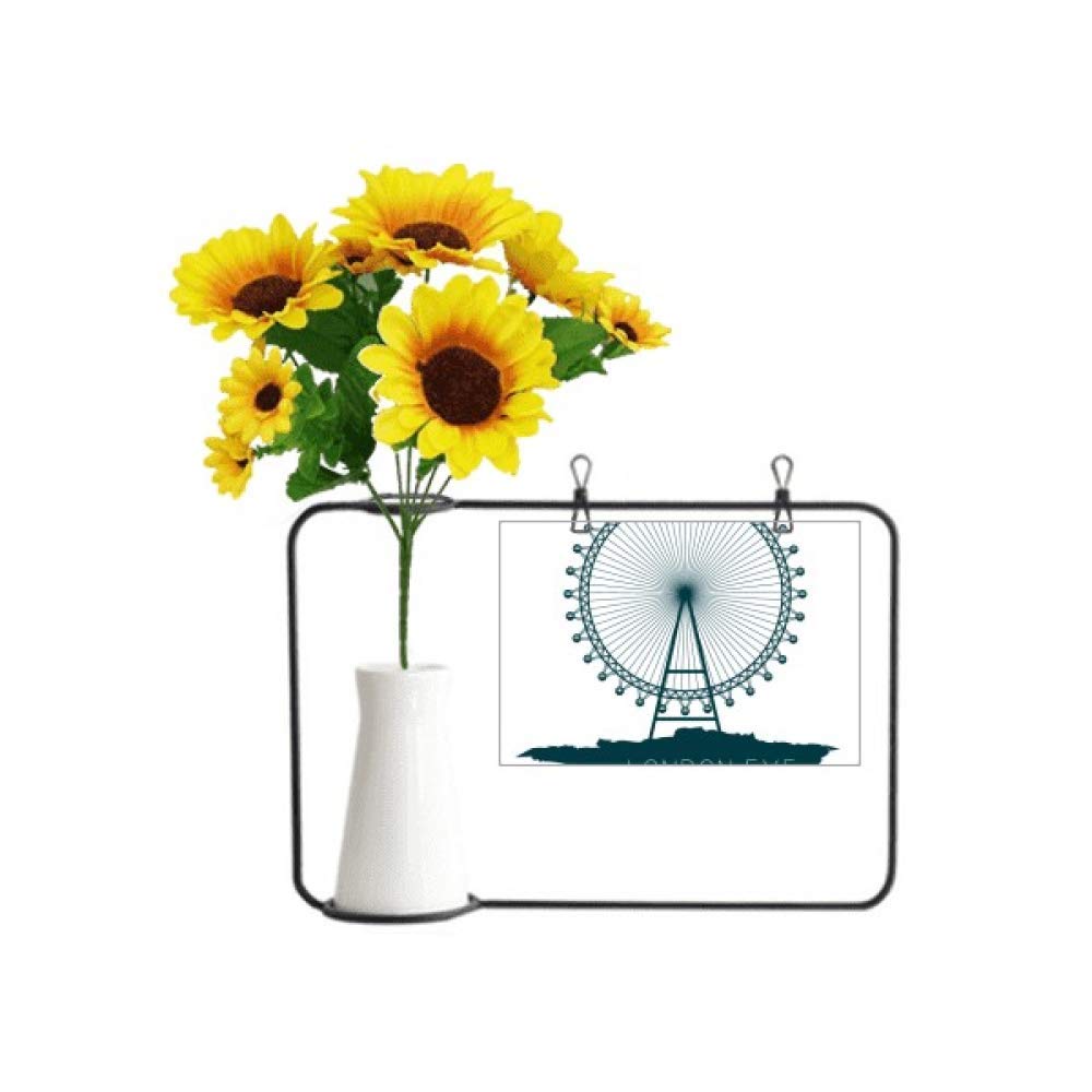 Carte de bénédiction tournesol et London Eye au design britannique raffiné