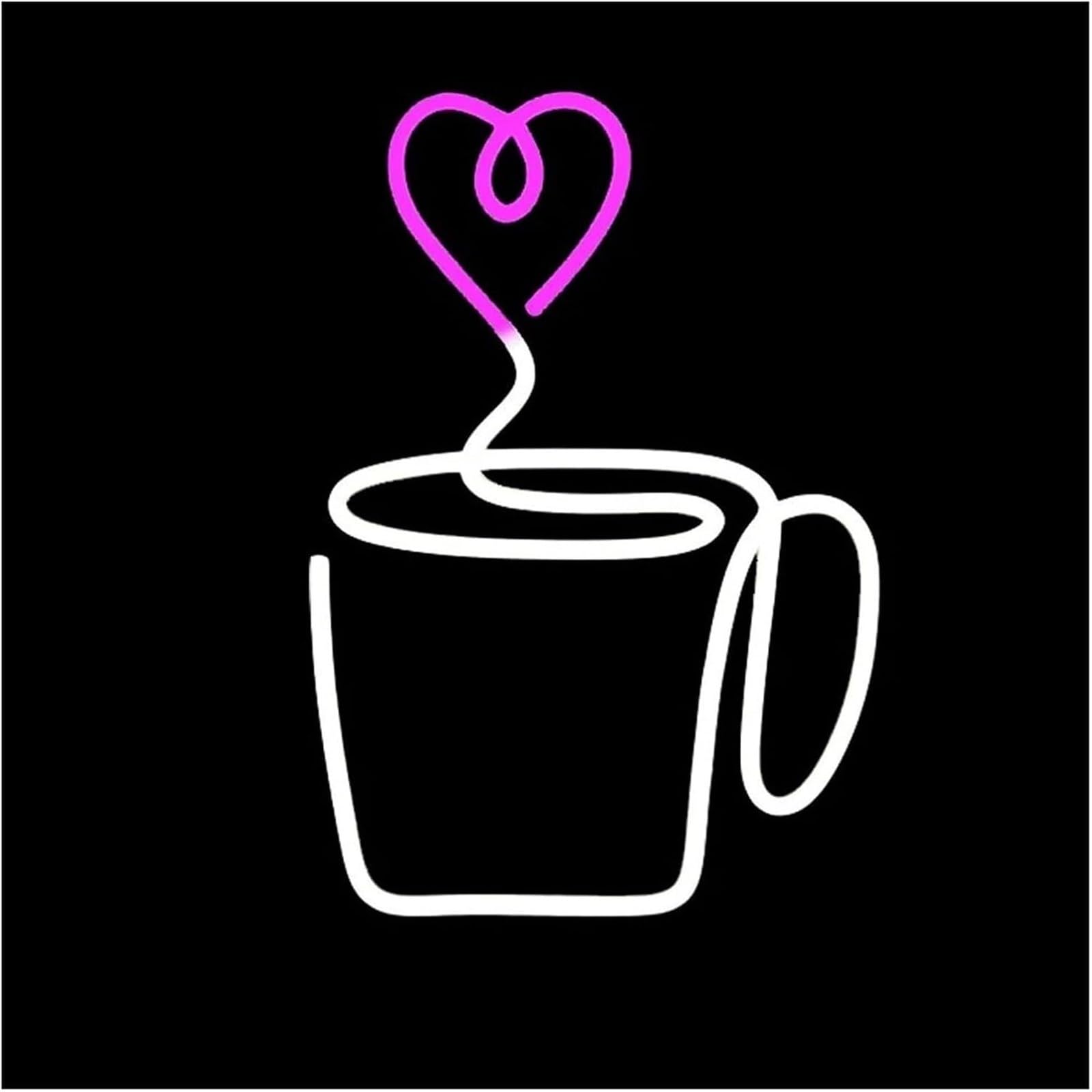 Lámpara de neón Lámparas de neón con forma taza café, letreros para bares y restaurantes