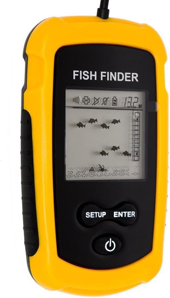 TOPIND Buscador de peces ultrasónico portátil práctico con cable buscador de peces detector de mano