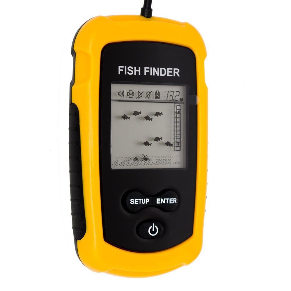 TOPIND Fish Finder Ultrasonic Sonar Portable Practical Wired Fish Pusher Handheld Finder Detector