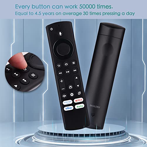 Moildrh Voice Remote Compatible For Insignia Toshiba And Pioneer Smart Tv Remote,Smart Remote Ns-Rcfna-21,With 4 Shortcuts Prime Video Netflix Disney+ Hulu. #TOP4