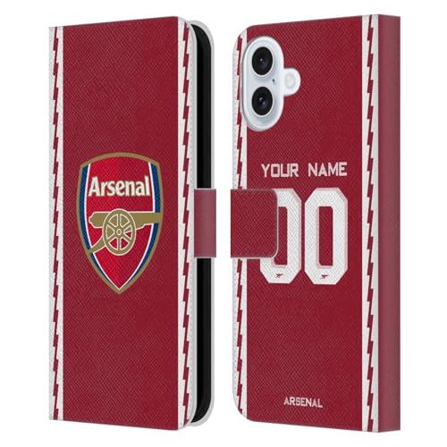 Coque en cuir à portefeuille compatible avec Apple iPhone 16 Plus Arsenal