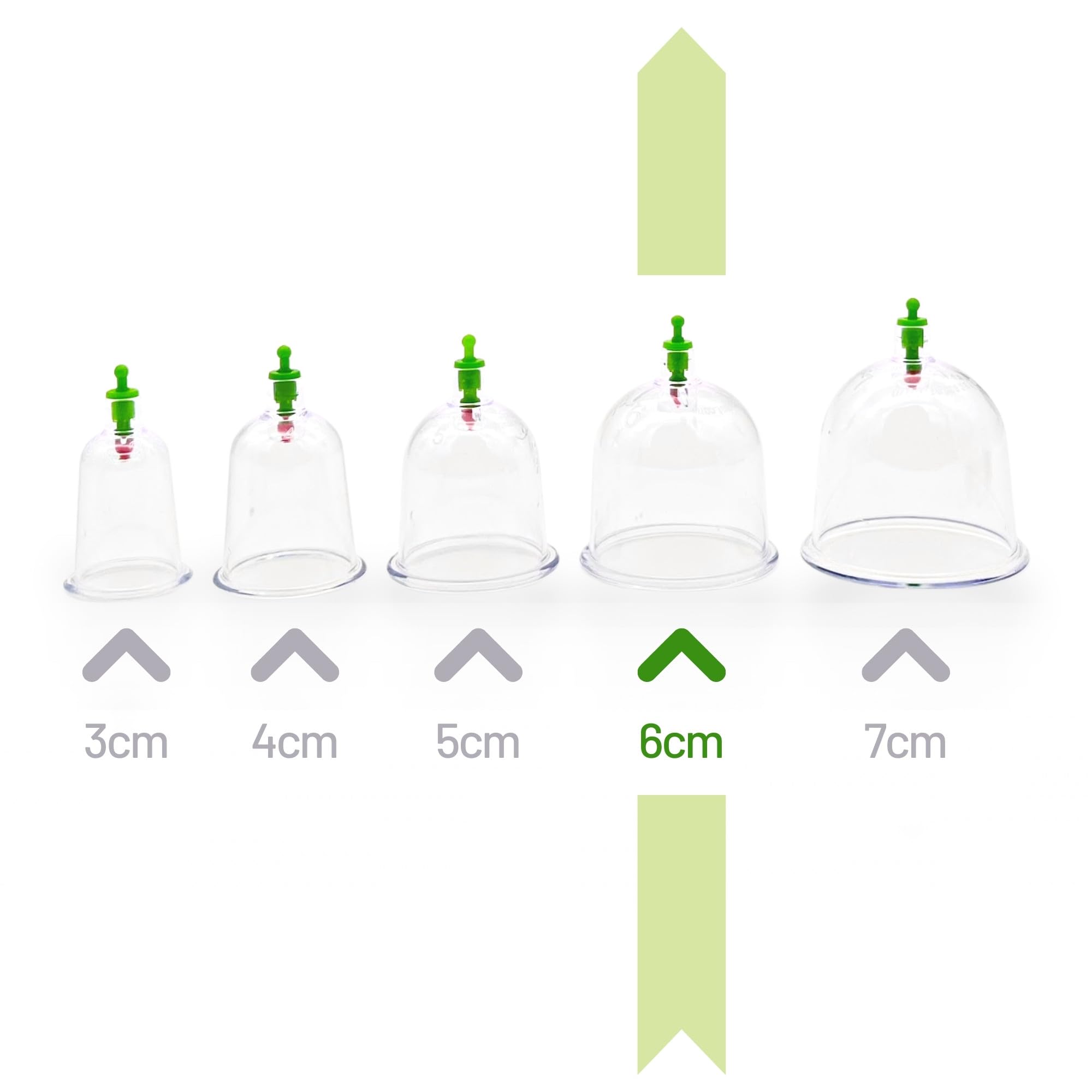100er Schröpfgläser + Pumpe + 100er Derby Rasierklingen Schröpfen Set, Cupping Cups, Hijama Cupping, Hacamat Kupası Seti (6cm)