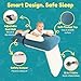 Nimbus Grove Inflatable Toddler Travel Bed with Cover | Airplane Seat Extender for Kids, Baby Travel Air Mattress, Essentials for Flying | airpane Blow up Mattress | Travel Essentials