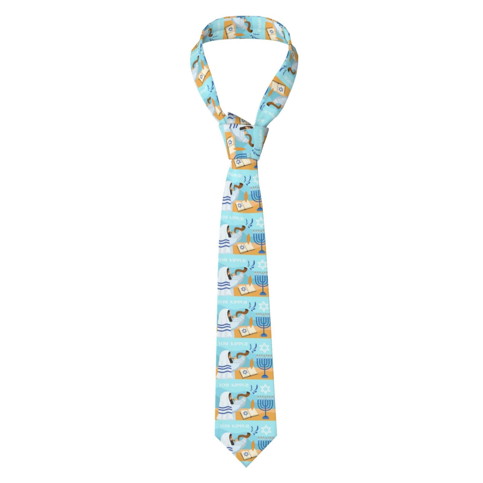 Kwqdozf Men's As Pic Yom Kippur Ties For Fashion Neck Ties Business Necktie Novelty Neckties For Parties Holiday, Black
